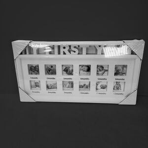 White Multi-Photo Frame for Baby's First Year